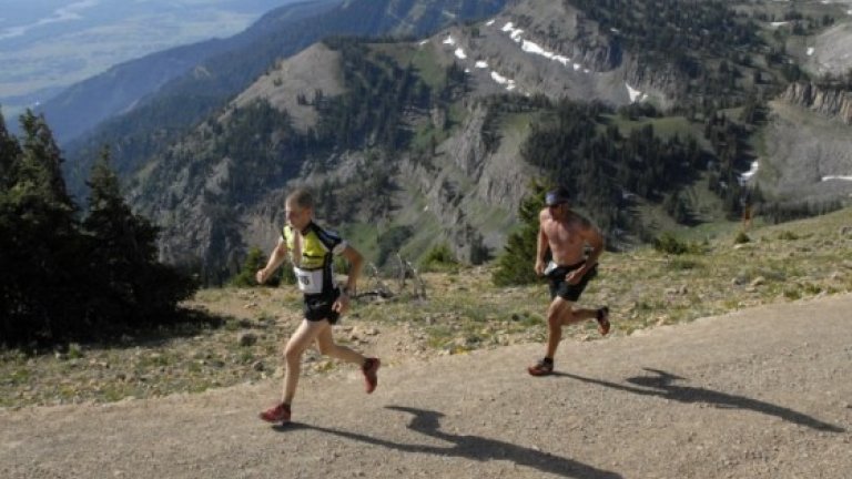 The 2015 Rendezvous Hill Climb in Teton Village