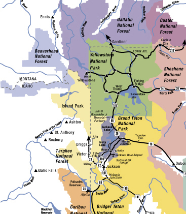 map of jackson hole wyoming and surrounding area Jackson Hole Maps Jackson Hole Central Reservations map of jackson hole wyoming and surrounding area